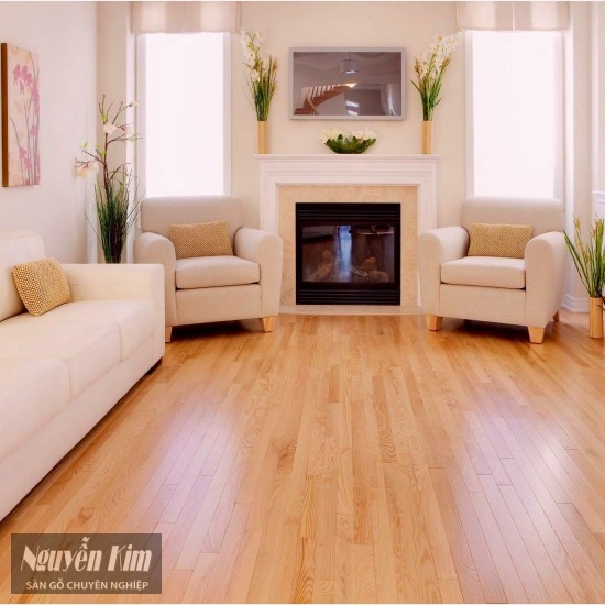 sàn gỗ sồi đỏ đẹp trong phòng khách
