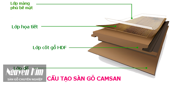 cấu tạo sàn gỗ Camsan