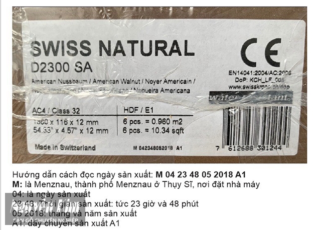 Cách nhận biết sàn gỗ Kronoswiss Thụy Sỹ chính hãng