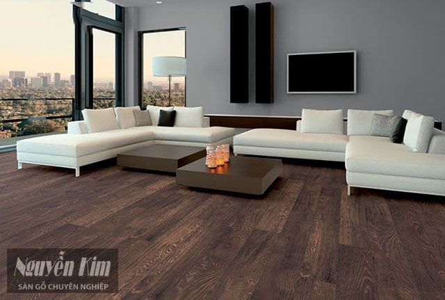 Mẫu sàn gỗ kết hợp với ghế sofa đẹp 3
