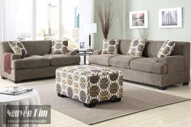 Mẫu sàn gỗ kết hợp với ghế sofa đẹp 4